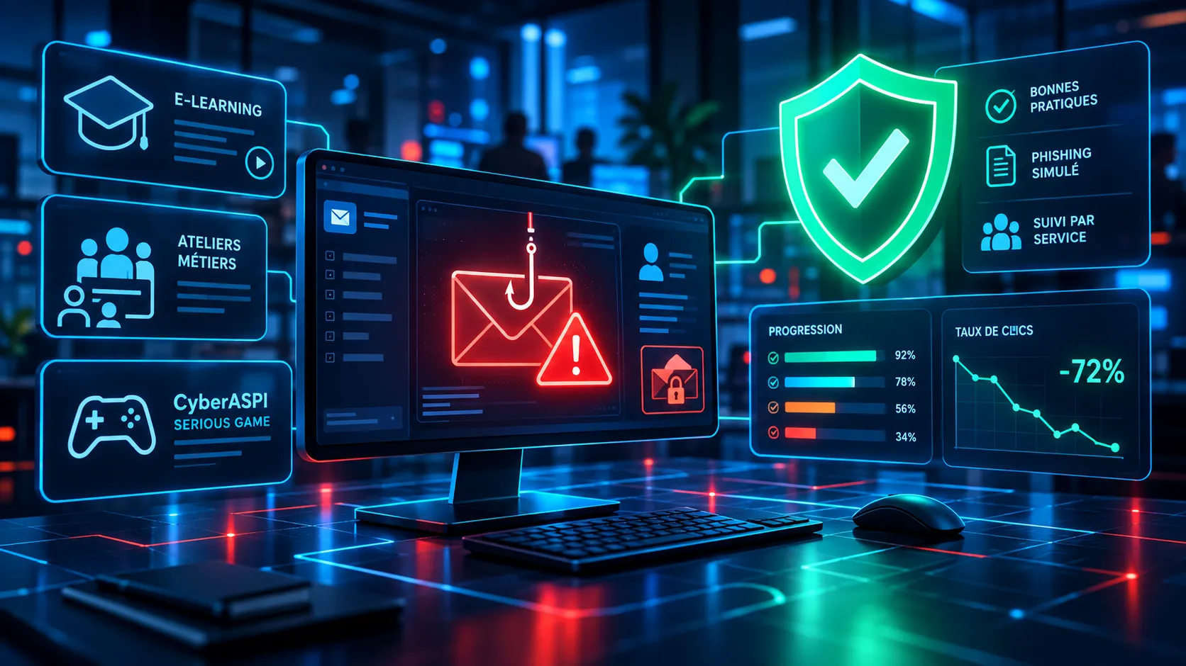 Illustration de la sensibilisation au phishing
